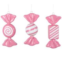 Vickerman 7.5" Hot Pink Candy Assortment Ornament (3 Pack)