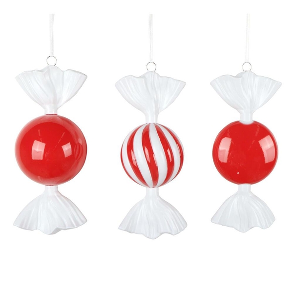 7" Red Candy Assortment Ornament (3 Pack)