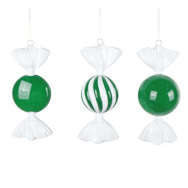 7" Green Candy Assortment Ornament (3 Pack)