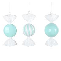 Vickerman 7" Aqua Candy Assortment Ornament (3 Pack)