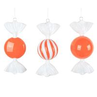Vickerman 7" Orange Candy Assortment Ornament (3 Pack)