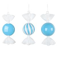 Vickerman 7" Light Blue Candy Assortment Ornament (3 Pack)