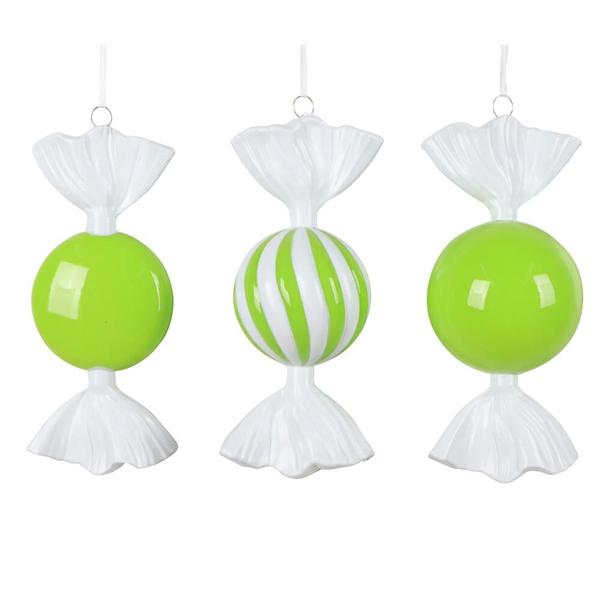 7" Lime Candy Assortment Ornament (3 Pack)