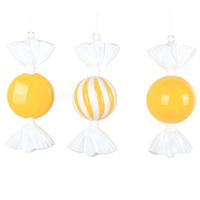 Vickerman 7" Yellow Candy Assortment Ornament (3 Pack)