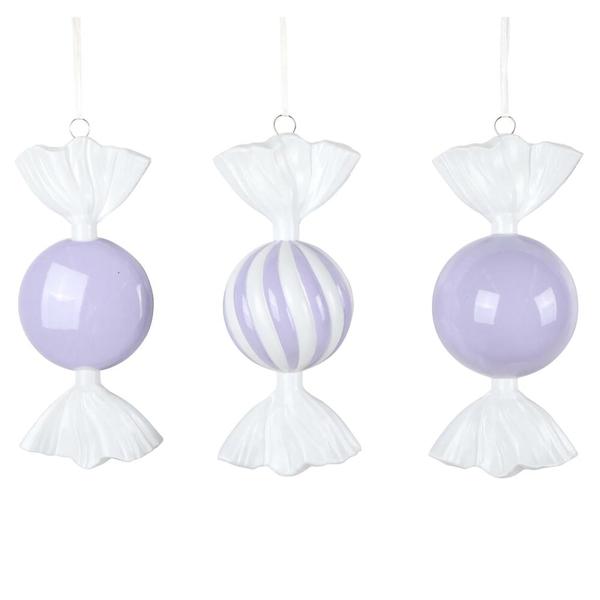 7" Lavender Candy Assortment Ornament (3 Pack)