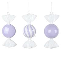 Vickerman 7" Lavender Candy Assortment Ornament (3 Pack)