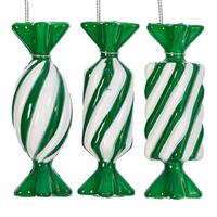 Vickerman 4" Green Swirl Candy Assortment Ornament (6 Pack)