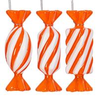 Vickerman 4" Orange Swirl Candy Assortment Ornament (6 Pack)