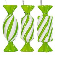 Vickerman 4" Lime Swirl Candy Assortment Ornament (6 Pack)