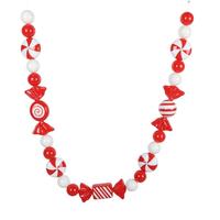 Vickerman 5.5' Red Enamel Candy Garland