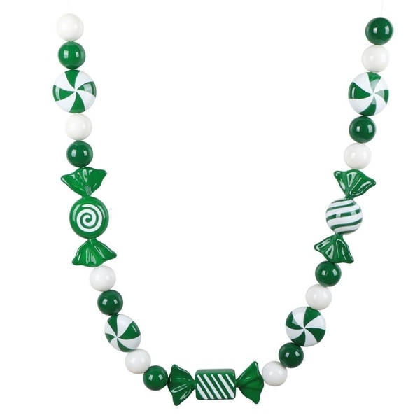 5.5' Green Enamel Candy Garland