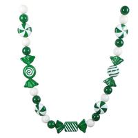 Vickerman 5.5' Green Enamel Candy Garland