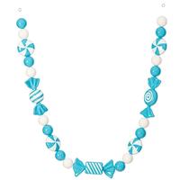 Vickerman 5.5' Light Blue Enamel Candy Garland
