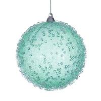 Vickerman 4.75" Seafoam Green Icy Sugar Ball Ornament (3 pack)