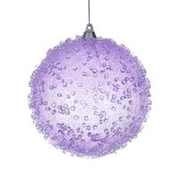 Vickerman 4.75" Lavender Icy Sugar Ball Ornament (3 pack)
