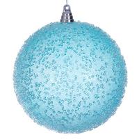 Vickerman 8" Baby Blue Icy Sugar Ball Ornament