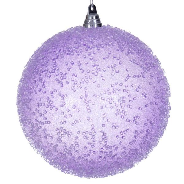 8" Lavender Icy Sugar Ball Ornament