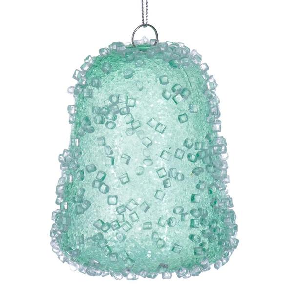 3.5" Seafoam Green Icy Sugar Gum Drop Ornament (3 Pack)