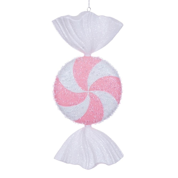 18" Pink Icy Sugar Candy Ornament