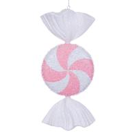 Vickerman 18" Pink Icy Sugar Candy Ornament