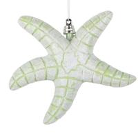 Vickerman 6.5" Celadon Starfish Glitter Ornament (2 Pack)