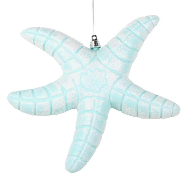 10" Seafoam Starfish Glitter Ornament