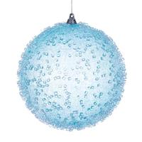 Vickerman 6" Baby Blue Icy Sugar Ball Ornament (2 pack)