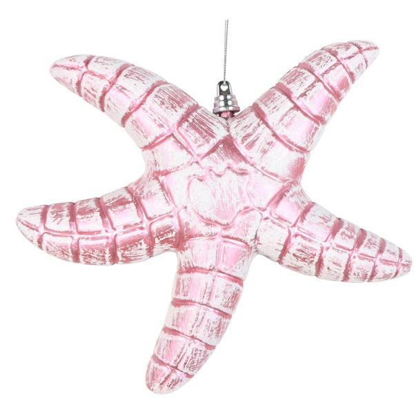 10" Pink Starfish Glitter Ornament