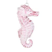Vickerman 6.5" Pink Seahorse Glitter Ornament (2 pack)