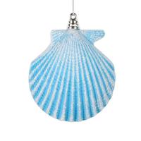 Vickerman 4" Turquoise Seashell Ornament (3 pack)