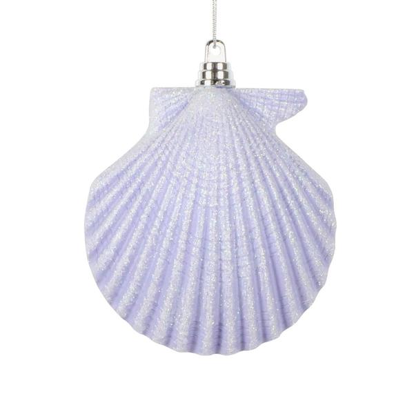 4" Purple Seashell Ornament (3 pack)