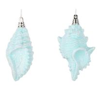 Vickerman 4" Seafoam Green Conch Shell Glitter Ornament (4 pack)