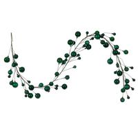Vickerman 6' Green Matte Shiny Pearl Ball Branch Wire Garland
