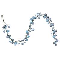 Vickerman 6' Baby Blue Matte Shiny Pearl Ball Branch Wire Garland