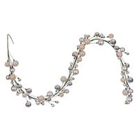 Vickerman 6' Oat Matte Shiny Pearl Ball Branch Wire Garland
