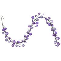 Vickerman 6' Lavender Matte Shiny Pearl Ball Branch Wire Garland