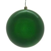 Vickerman 4" Green Seamless UV Drilled Christmas Ornament (6 Pack)