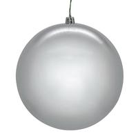Vickerman 4" Silver Shiny Seamless UV Drilled Christmas Ornament (6 Pack)