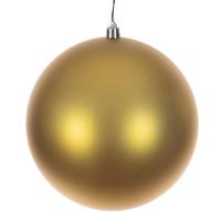 Vickerman 4" Gold Matte Seamless UV Drilled Christmas Ornament (6 Pack)