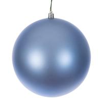 Vickerman 4" Periwinkle Matte Seamless UV Drilled Christmas Ornament (6 Pack)