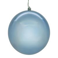 Vickerman 4" Periwinkle Shiny Seamless UV Drilled Christmas Ornament (6 Pack)