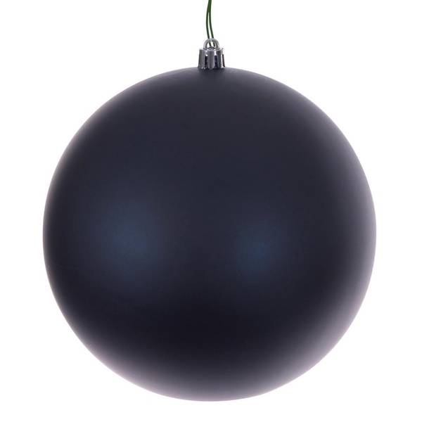4" Midnight Blue  Matte Seamless UV Drilled Christmas Ornament (6 Pack)