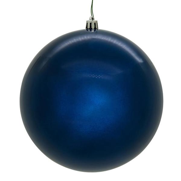 4" Midnight Blue Pearl Ball Ornament (6 pack)