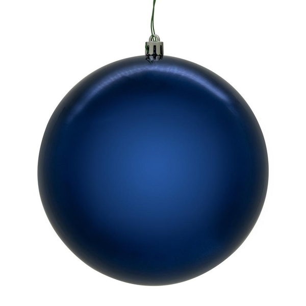 4" Midnight Blue  Shiny Seamless UV Drilled Christmas Ornament (6 Pack)