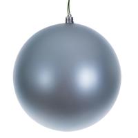 Vickerman 4" Baby Blue Matte Seamless UV Drilled Christmas Ornament (6 Pack)