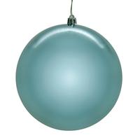 Vickerman 4" Baby Blue Shiny Seamless UV Drilled Christmas Ornament (6 Pack)