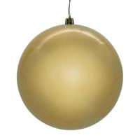Vickerman 4" Champagne Pearl Ball Ornament (6 pack)
