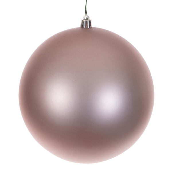 4" Rose Gold Matte Seamless UV Drilled Christmas Ornament (6 Pack)