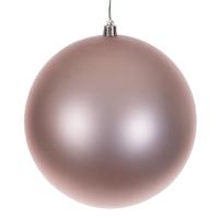 Vickerman 4" Rose Gold Matte Seamless UV Drilled Christmas Ornament (6 Pack)