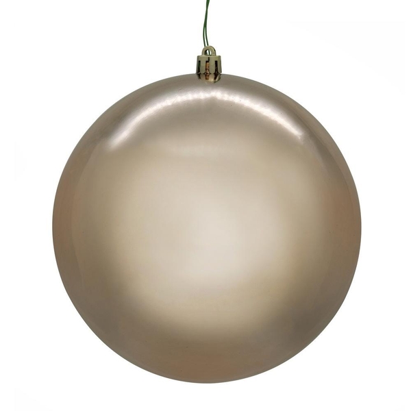4" Rose Gold Shiny Seamless UV Drilled Christmas Ornament (6 Pack)